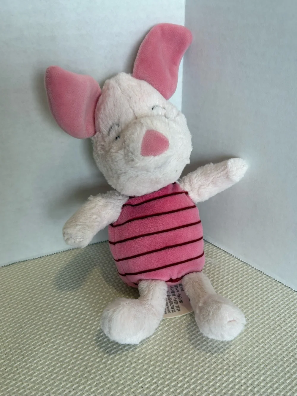 Disney Parks Piglet Winnie The Pooh 10” Pink Beanbag Plush Stuffed Animal Toy
